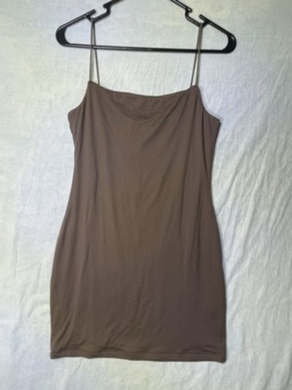 LILLUSORY Women's Brown Bodycon Mini Dress Medium NWT Spaghetti Strap